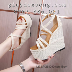 Giày cao 15 phân - Giày Dép đế xuồng quai hậu cao 15 phân Giày cưới 15cm Mã SP 261010 size 34 đến 39 Giá 1.500.000đ ____✅STORE Giày Đế Xuồng. Com ___ _____HÀNG LUÔN CÓ SẴN_____ 𝗖𝗢𝗡𝗧𝗔𝗖𝗧 𝗨𝗦: Website: giaydexuong. com Hotline- ZALO CHỐT ĐƠN ☎️: 0983.886.001 HOẶC CHỐT TẠI FANPAGE FACEBOOK https://m.facebook.com/giaydexuongcaogotcucxinhcucdethuong/photos/?tab=album&album_id=70994962237468 MUA TRỰC TIẾP: Số 297/21 Nguyễn Văn Khối ( P.8 Gò Vấp, TP.HCM )P. thông Tây Hội, TP.HCM. ( HÃY GỌI TRƯỚC KHI ĐẾN)